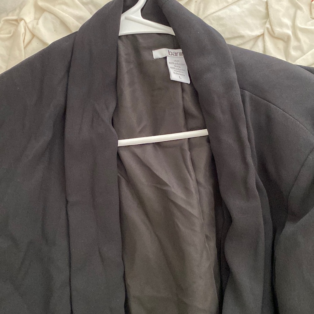 Bar III Womens black tie sleeve blazer